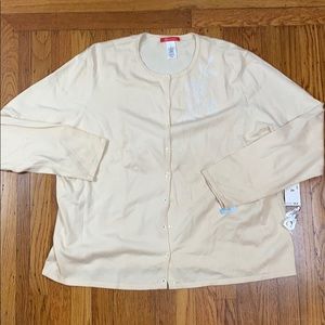 Anne Klein Cream Cardigan New 2x